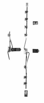 Hardware ID - 1028.00310.014 for Heavy Duty Cremone Bolt Kit for Doors 12′-6″ to 14′-0″ High – Zinc Plated Heavy Duty Cremone Bolt Kit for Doors 12′-6″ to 14′-0″ High – Zinc Plated