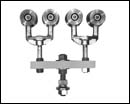 Truck Assembly, Tandem (less Aprons) – ball-bearings (pair) – Zinc Plated with Powder Coated Load Bar