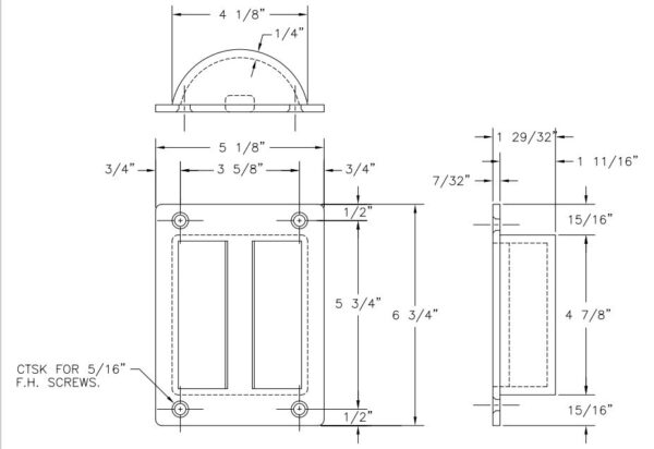 Heavy Duty Flush Door Handle - Image 3